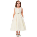 Grace Karin Fashion Design Sleeveless V-Neck Beige Lace Flower Girl Dress Small Girls Dress 2~12Years CL008938-4